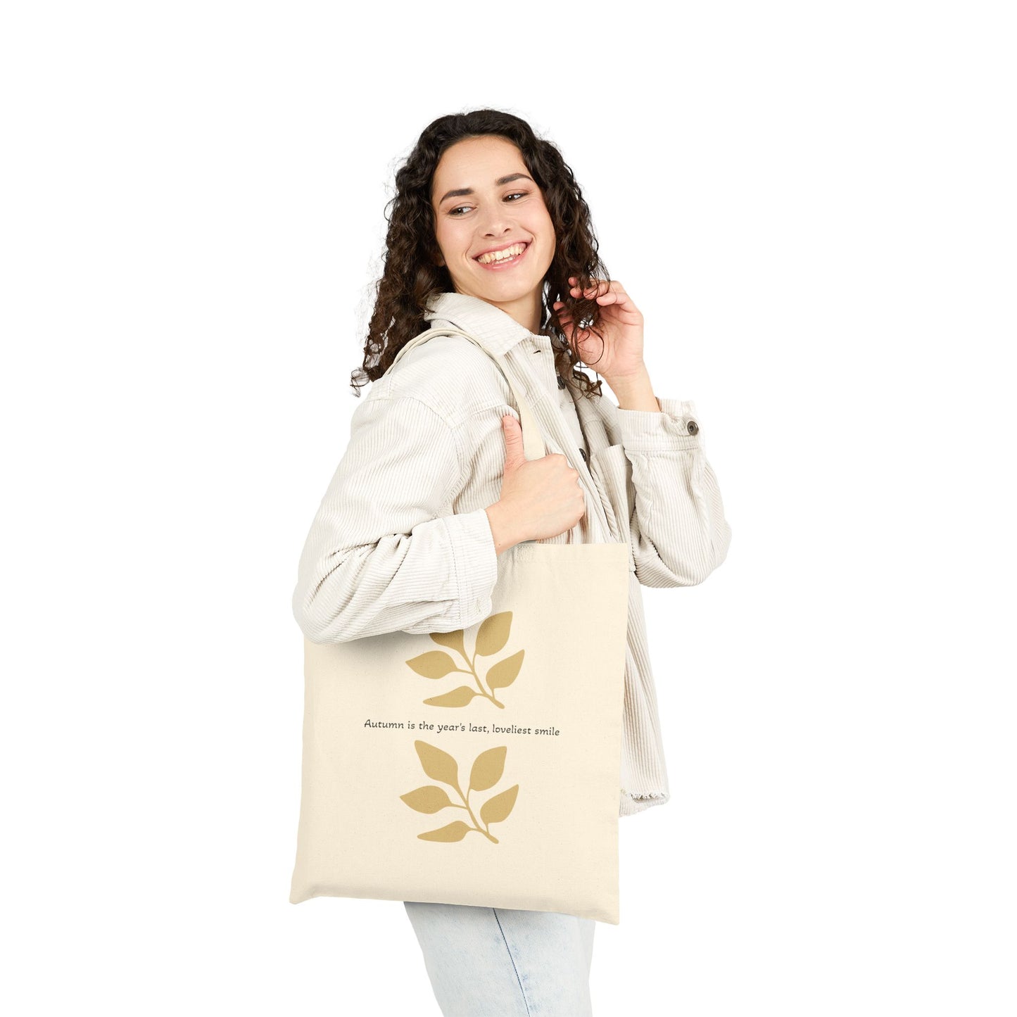 Nature-Inspired Cotton Canvas Tote Bag | Eco-Friendly, Sustainable Shopping Bag, Everyday Use, Boho Tote